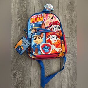 Bioworld Blue  and red paw patrol Backpack and Lunch Bag Set